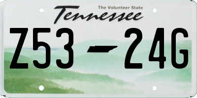 TN license plate Z5324G