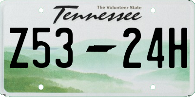 TN license plate Z5324H