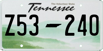 TN license plate Z5324O