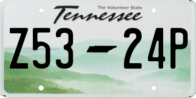 TN license plate Z5324P