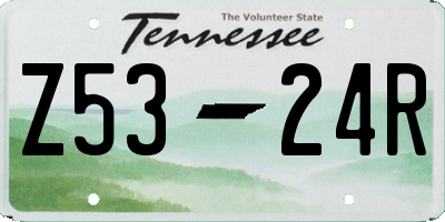 TN license plate Z5324R