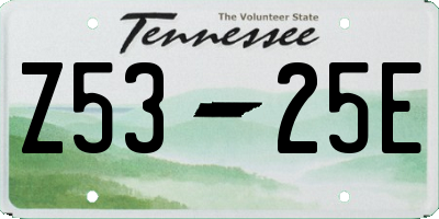 TN license plate Z5325E