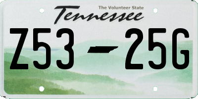 TN license plate Z5325G