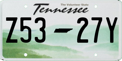 TN license plate Z5327Y