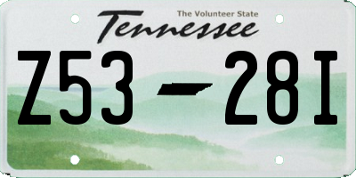 TN license plate Z5328I