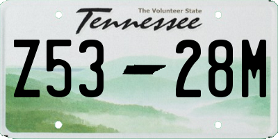 TN license plate Z5328M