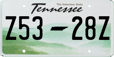 TN license plate Z5328Z