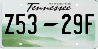 TN license plate Z5329F