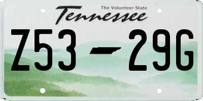 TN license plate Z5329G