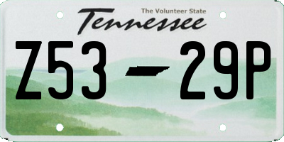 TN license plate Z5329P