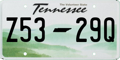 TN license plate Z5329Q