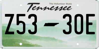TN license plate Z5330E