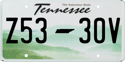 TN license plate Z5330V