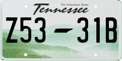 TN license plate Z5331B