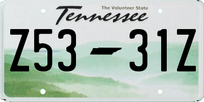 TN license plate Z5331Z