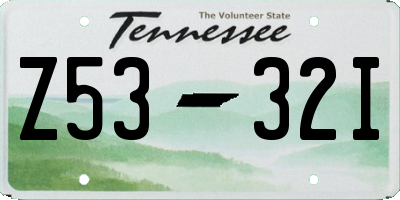 TN license plate Z5332I