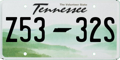 TN license plate Z5332S
