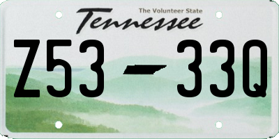 TN license plate Z5333Q