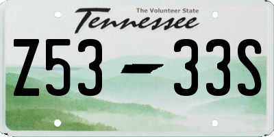 TN license plate Z5333S