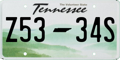 TN license plate Z5334S