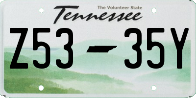 TN license plate Z5335Y