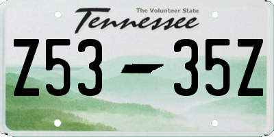 TN license plate Z5335Z