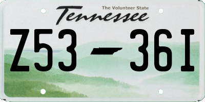 TN license plate Z5336I