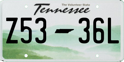 TN license plate Z5336L