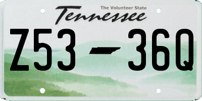 TN license plate Z5336Q