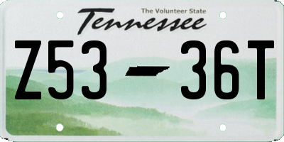 TN license plate Z5336T