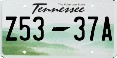 TN license plate Z5337A