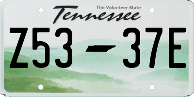 TN license plate Z5337E