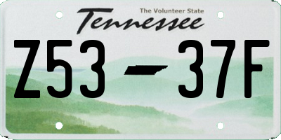 TN license plate Z5337F