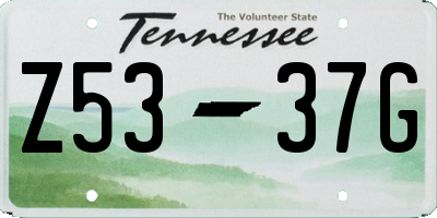 TN license plate Z5337G