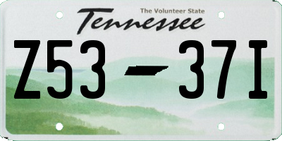 TN license plate Z5337I