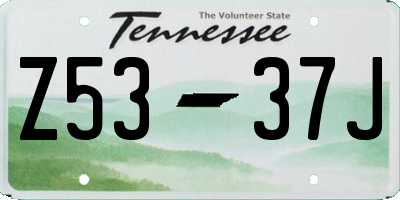 TN license plate Z5337J