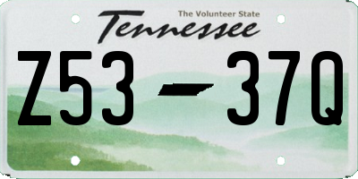 TN license plate Z5337Q