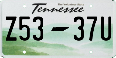 TN license plate Z5337U