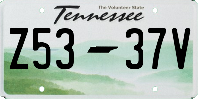 TN license plate Z5337V