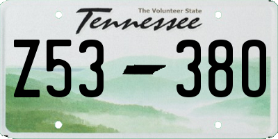 TN license plate Z5338O