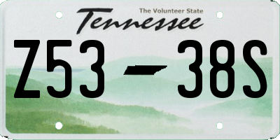 TN license plate Z5338S