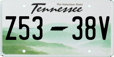 TN license plate Z5338V