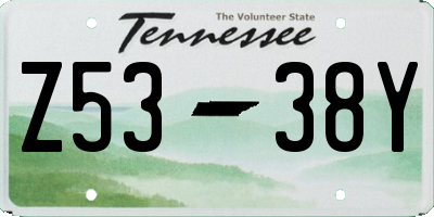 TN license plate Z5338Y