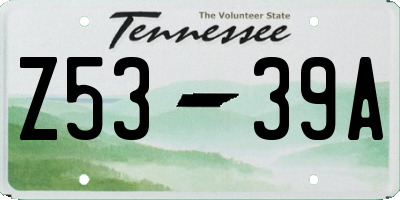 TN license plate Z5339A