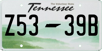 TN license plate Z5339B