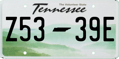 TN license plate Z5339E