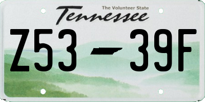 TN license plate Z5339F