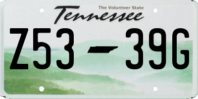 TN license plate Z5339G