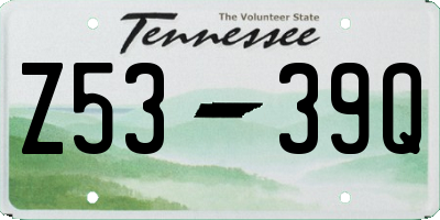 TN license plate Z5339Q