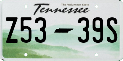 TN license plate Z5339S